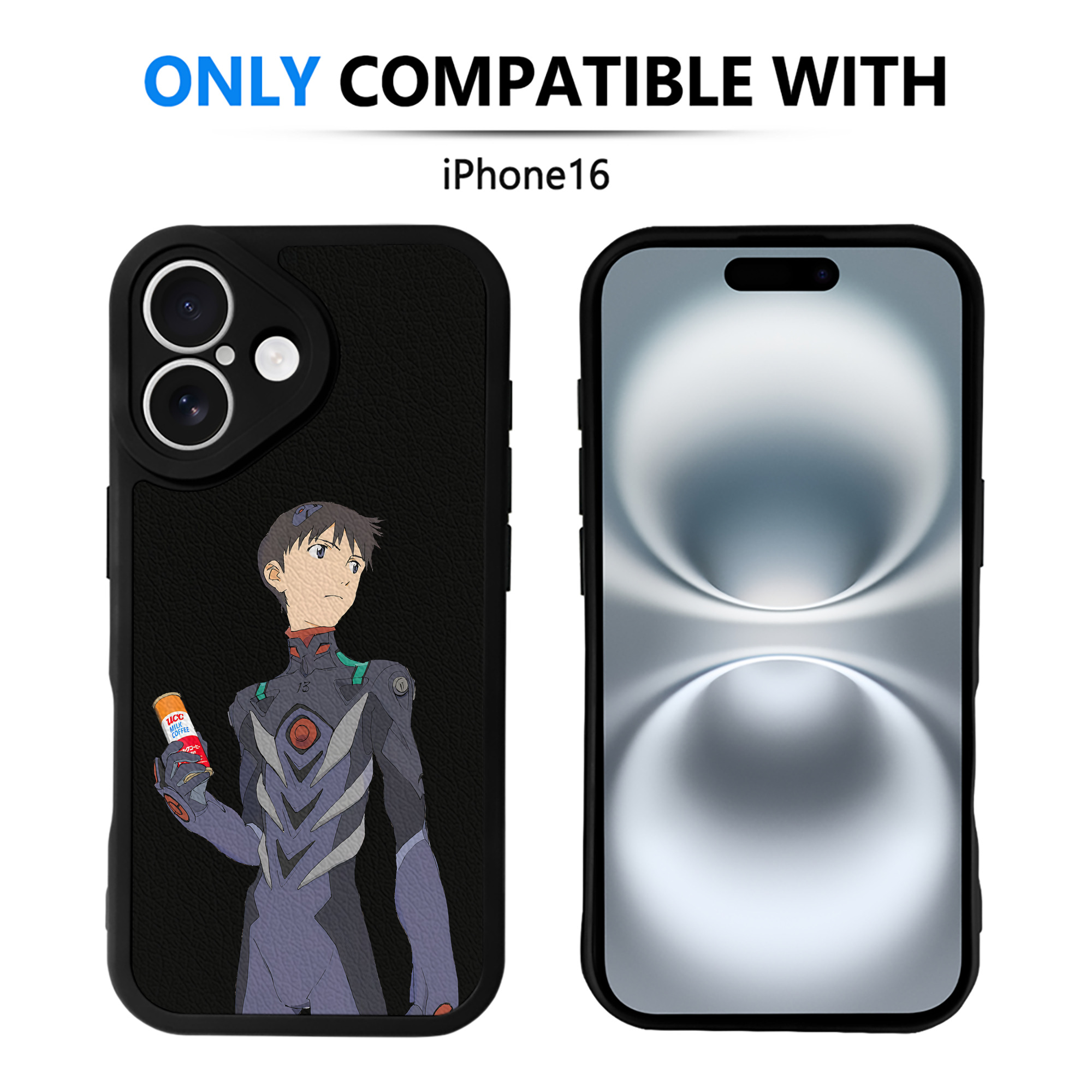 （画像用） EVA 新世紀エヴァンゲリオン 【iPhone 16シリーズ対応】シリコンスマホケース（レザー調） 材質：シリコン
